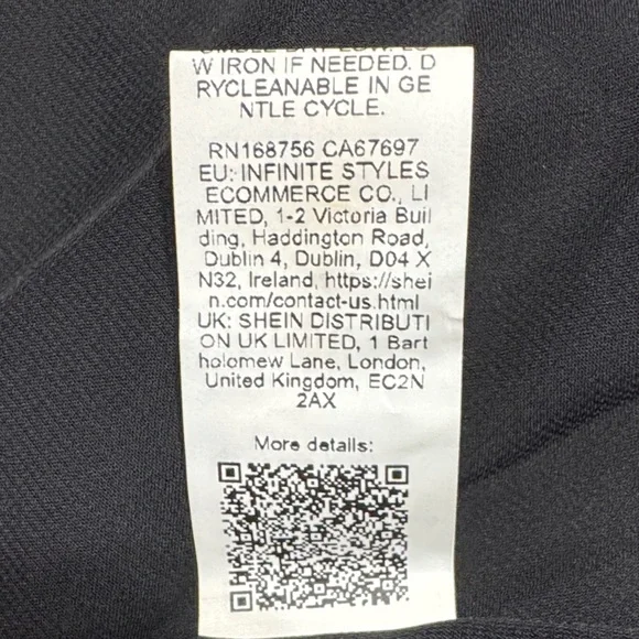 Black Sheer Butterfly Blouse 7XL - Picture 6 of 9